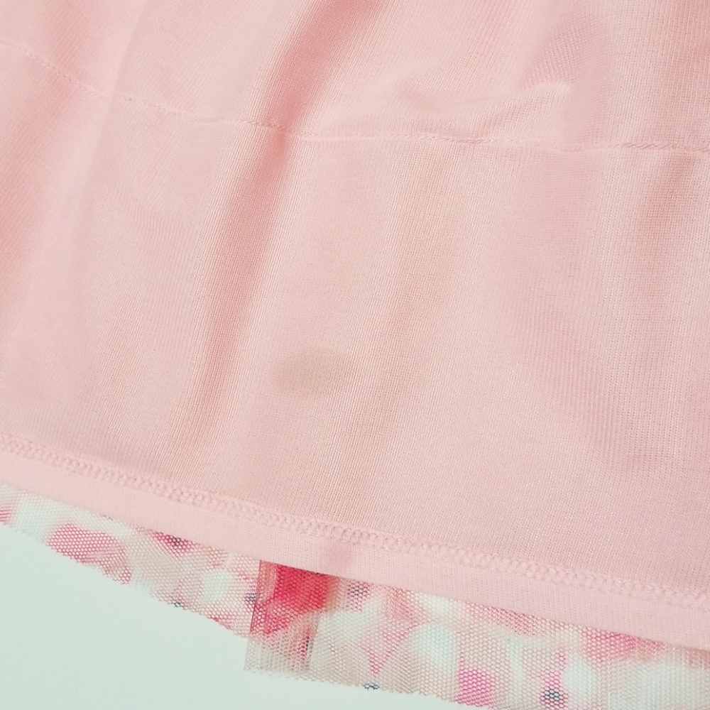 Girl's pink dress with floral print 🌸 - Picture 6 of 6